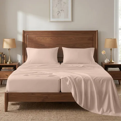 Vista 51 de LANE LINEN Sábanas de cama individual – 450TC algodón peinado de fibra larga de alta calidad, color blanco Soft & Breathable Twin Sheet &