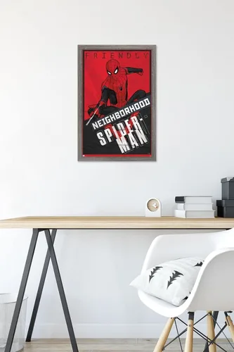Vista 6 de Trends International Marvel Spider-Man: No Way Home - Póster de pared, 22.4 pulgadas de largo x 14.7 pulgadas, versión enmarcada en madera