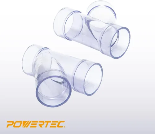 Vista 2 de POWERTEC Accesorio Y de 2-1/2 pulgadas ID para tubos de recolección de polvo de 2 1/2 pulgadas OD, adaptadores y accesorios, accesorios