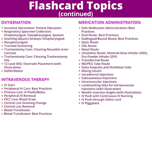 Vista 5 de Tarjetas flash de habilidades clínicas, sin pelusa, solo información esencial para la escuela de enfermería, NCLEX ATI HESI Revisión 2026 Tarjetas