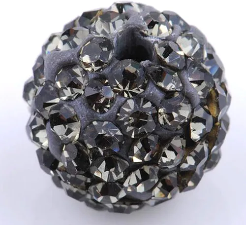 Vista 29 de RUBYCA Pave - Cuentas de arcilla de cristal checo para joyería Shamballa (20 unidades, 0.472 pulgadas, morado claro)