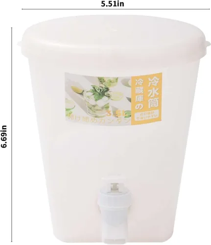 Vista 3 de Dispensador de bebidas de plástico de gran capacidad de 3.5 L para fiestas, hervidor frío con grifo y tapa, dispensador de bebidas