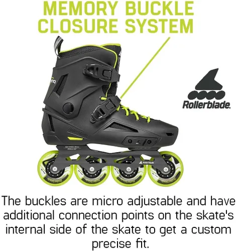 Vista 5 de Rollerblade Lightning - Patines en línea urbanos para hombre, color negro y lima