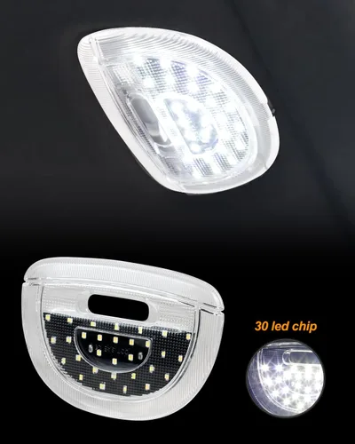 Vista 2 de HERCOO Cubierta de lente de luz de cúpula, luces interiores, montaje de lámpara de mapa de techo, compatible con Ram 3500 Ford F150 Expedition