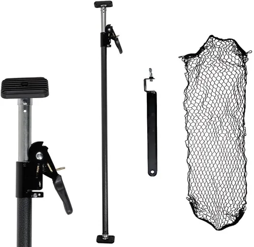 Vista 10 de Mytee Products Barra de Bloqueo de Carga Ajustable de Servicio Pesado de 40"-70" con Barra Divisora de 16" y Red de Almacenamiento para Sujeción