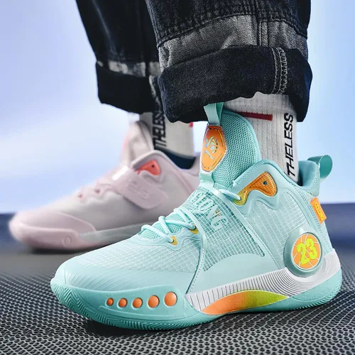 Vista 6 de KEMTAT Men's Training Basketball Shoes Mandarin Duck Breathable Practical Basketball Shoes Sports Shoes