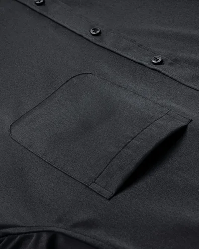 Vista 4 de Camisas de vestir para hombre, de manga larga, casuales, con botones, ajustadas, camisas de vestir para hombres, camisa de vestir grande y alta