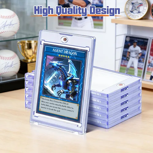 Vista 6 de Kitoyz Tarjetero magnético de 12 quilates para tarjetas intercambiables, funda de tarjetas de béisbol de 35 PT, protectores de tarjetas deportivas