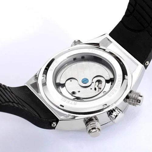 Vista 5 de FORSINING Reloj de pulsera de plástico para hombre con calendario de día Tourbillon de moda automático JAG448M3S1
