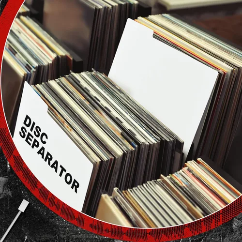 Vista 6 de Gueevin 30 separadores de discos de vinilo a granel de 12.5 x 13.49 pulgadas, accesorios de discos de vinilo LP con pestañas para protección