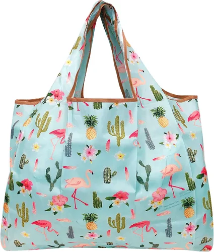 Vista 3 de Wrapables Bolsas de compras reutilizables de nylon grandes ecológicas (juego de 3)