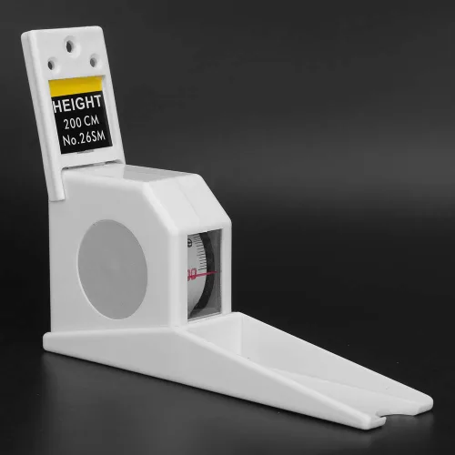 Vista 2 de Eboxer - Cinta métrica de altura de 6.56 pies, regla retráctil automática para adultos y niños, herramienta de medición de metal montada en la pared