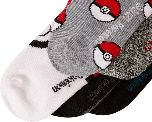 Vista 2 de Pokemon Paquete de 5 calcetines invisibles para niños