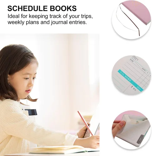 Vista 7 de Tofficu 1 Pc 2021 2021 Agenda Book Notepad Journals 2020 2021 Planner Diary Book Monthly Agenda Organizer Cuadernos Notbook Notebook Hardcover