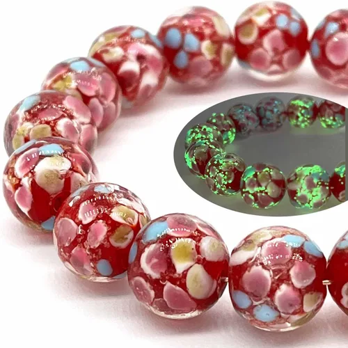 Vista 12 de Artsy Crafts - 20 cuentas surtidas de luciérnaga que brillan en la oscuridad de 0.47 pulgadas (0.472 in), cuentas de vidrio luminosas para hacer