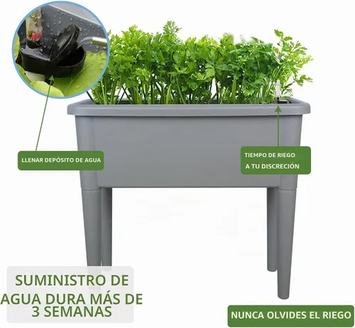 Vista 5 de Dexceder Cama de jardín elevada con riego automático de 13.2 galones