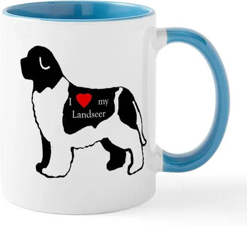 Vista 30 de CafePress Newfoundland Dog Drool Zone Taza de café de cerámica de 11 oz (11.0 fl oz)
