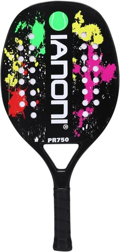 Vista 12 de IANONI Raqueta de tenis para playa con agarradera de fibra de carbono, con espuma de memoria.