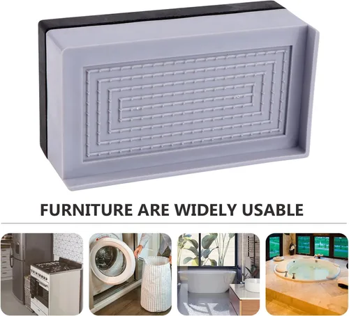 Vista 7 de Uonlytech Almohadillas de elevación de muebles, botines para muebles, patas de silla, parte inferior de silla, protector de piso, protectores