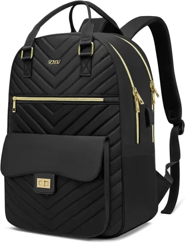 Vista 8 de Linda Mochila Estética para Escuela Secundaria y Preparatoria, para Adolescentes y Estudiantes Universitarias, Mochila para Laptop para Mujeres