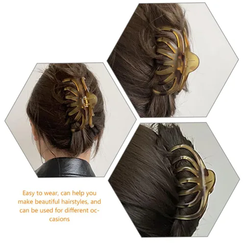 Vista 7 de Mobestech 2 pinzas para el cabello, pinzas decorativas para el cabello, pinzas de mariposa grandes para cabello grueso, pasador francés, pinzas
