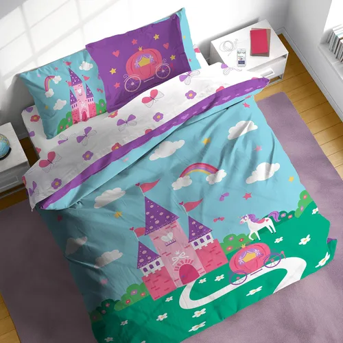 Vista 9 de Juego de edredón para niños Sunny Side Up incluye sábanas y fundas de almohada - Juego de cama suave y acogedor para una decoración elegante