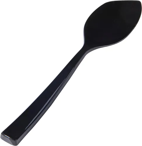 Vista 14 de Restaurantware Cucharas de postre de 4.5 x 1 pulgada, 500 cucharas de degustación desechables, asas resistentes, cucharas de plástico amarillo bebé