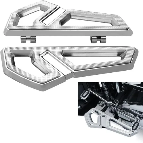 Vista 10 de TCMT Estriberas delanteras del conductor con plataforma y clavijas para Harley Touring 2000-2025 Softail 2000-2017 Trike 2009-2013 FLD 2012-2016