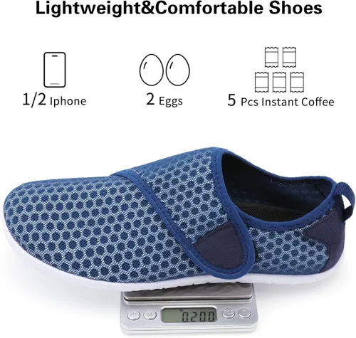 Vista 6 de Lisdwde Zapatos de agua antideslizantes para hombre y mujer, zapatos de natación, deportes de playa, secado rápido, zapatos de calcetín para mujeres