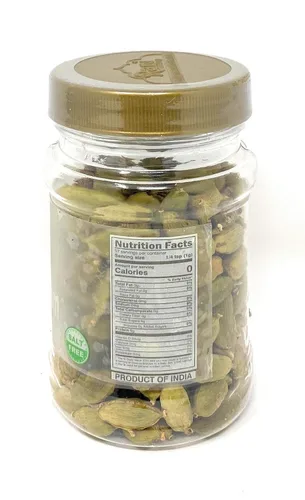 Vista 2 de Desi Kitchen Green Cardamomo Jumbo Pods 2oz Todo Natural Sin sal Vegano Sin OMG Frescura y aroma garantizado