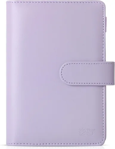 Vista 10 de Mr. Pen - Carpetas de planificador de piel, cubierta de cuaderno de composición recargable, carpeta de portafolios, 6 anillas (A5, morado)