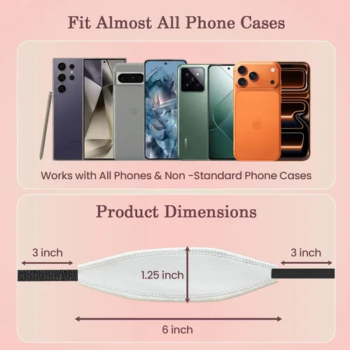 Vista 4 de Switchbands Correa de agarre para teléfono con flores - Soporte de dedo reversible y personalizable para la parte trasera del teléfono, compatible