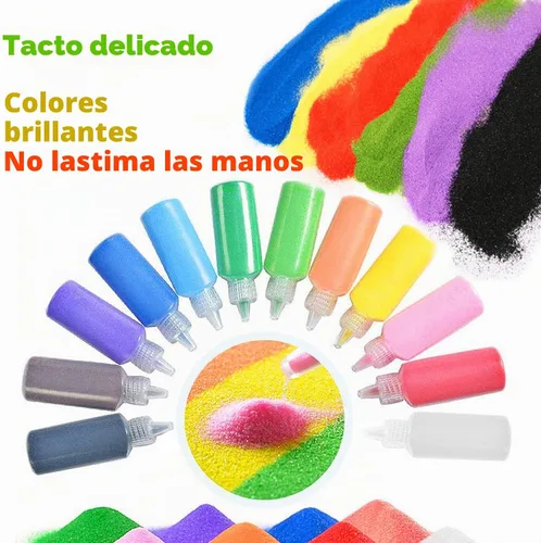 Vista 3 de Kit de arena artística de 24 piezas, pintura de arena escénica de bricolaje