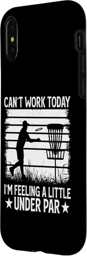 Vista 2 de iPhone X/XS Can't Work Today I'm Feeling A Little Under Par - Disc Golf Case