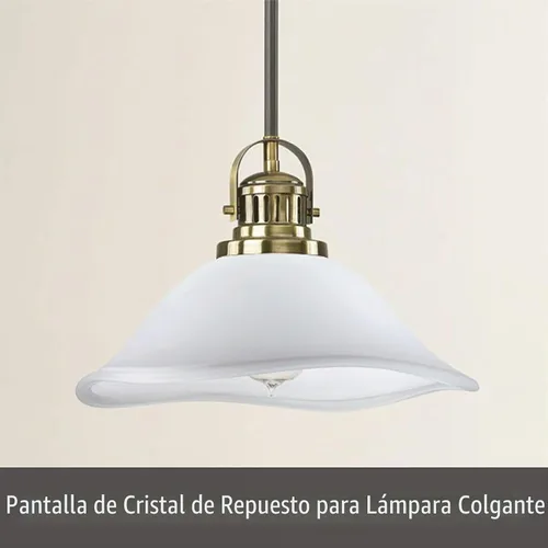 Vista 5 de Aspen Creative 25308-60-1, pantalla de vidrio transparente para lámpara de antorcha de enchufe de base media, lámpara colgante, accesorio de isla