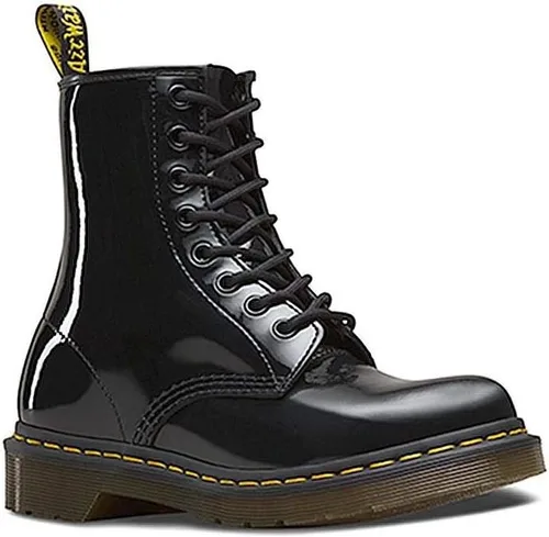 Vista 3 de Dr. Martens - Botas con 8 agujeros para mujer (1460), Negro, 7