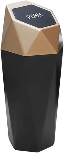 Vista 15 de Cubo de basura para automóvil con tapa, mini cubo de basura portátil para automóvil, pequeño diseño de diamante a prueba de fugas, contenedores