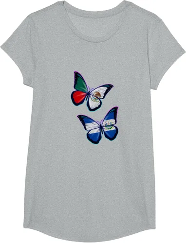Vista 59 de Raíces biculturales de El Salvador y México. Versión mariposa Camiseta, Negro
