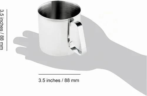 Vista 2 de GSI Outdoors Taza de acero inoxidable glaciar ultraduradera, resistente al óxido, ignífuga, de 14 onzas líquidas, para mochileros y campamentos