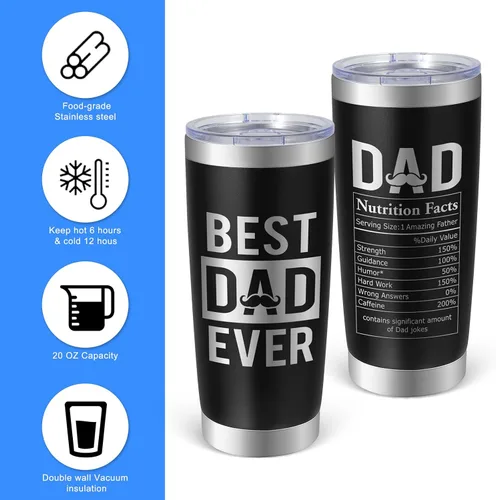 Vista 2 de Regalos para padre, regalo para papá, regalo del día del padre, regalos de Navidad para padres, regalos del día de Acción de Gracias para papá 20 0Z
