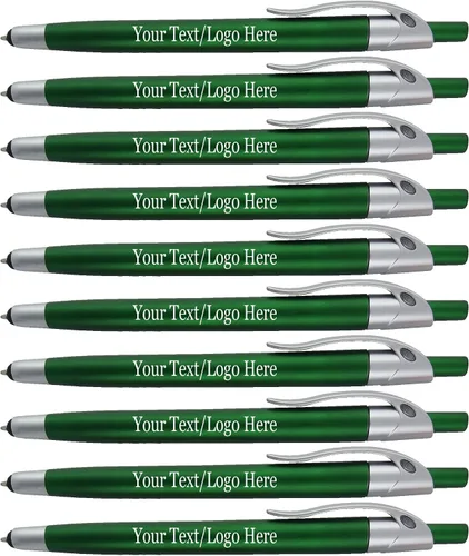 Vista 9 de Paquete de 300 bolígrafos personalizados con logotipo o texto, para marketing, fiestas y eventos, lápiz capacitivo 2 en 1 y bolígrafo compatible