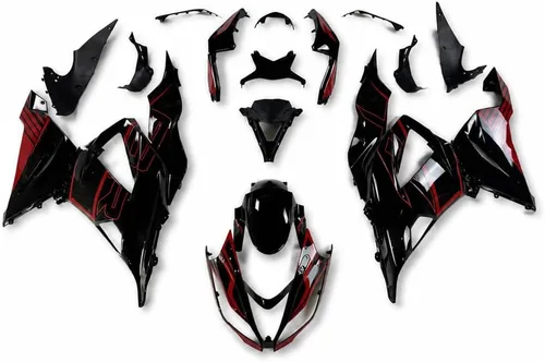 Vista 16 de Carenado negro brillante para Kawasaki Ninja 2013-2018 ZX6R 636 001 Negro Brillante