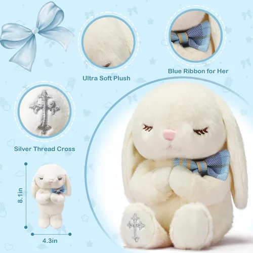 Vista 4 de MyMateZoe Regalos de bautismo para niños, gran conjunto de regalos de bautizo, dedicación y bautismo para niños y bebés recién nacidos, incluye