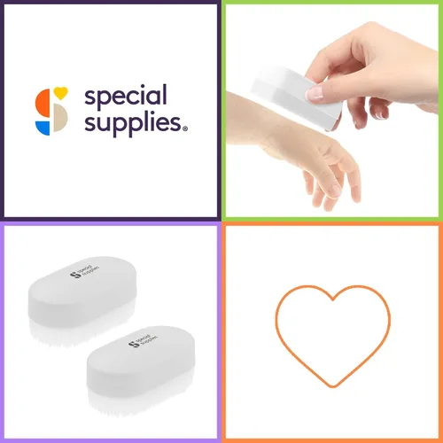 Vista 8 de Special Supplies Cepillo de terapia sensorial para cepillado ocupacional y sensorial, herramientas estimulantes y calmantes para niños y adultos