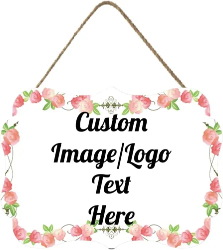Vista 29 de Letrero de bienvenida de madera personalizado para puerta delantera, letrero personalizado para el hogar, decoración de puerta con imagen/texto COL-7