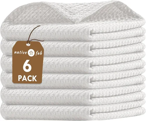 Vista 15 de Native Fab Juego de 8 toallas de cocina y paños de cocina, absorbentes, duraderos, de secado rápido para limpiar, cocinar, hornear, ideal