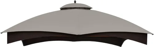 Vista 6 de COOSHADE Toldo Superior de Repuesto para Cenador para Lowe's Allen Roth #GF-12S004B-1(Beige1)