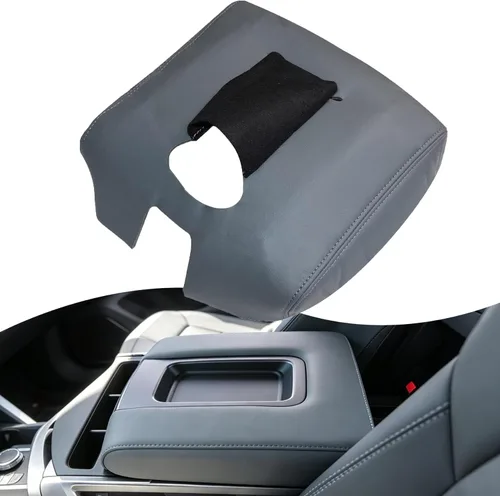 Vista 9 de NLQR Cubierta de Consola Central de Repuesto compatible con Chevy Silverado GMC Sierra 1500 2500 3500 2014-2018, Almohadilla de Caja