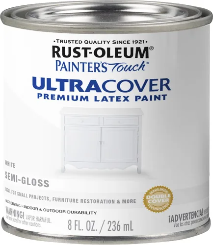 Vista 16 de Rust-Oleum 1976502 Painter's Touch - Pintura de látex, cuarto de galón, negro plano, 32 onzas líquidas, (paquete de 1)