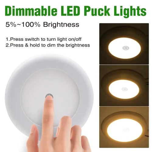 Vista 2 de Luz LED de 3 pulgadas para RV, luz de cúpula de 12V para montaje en superficie con interruptor regulador, luz interior de 12V para autocaravana